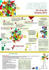 Programme vacances automne 2015