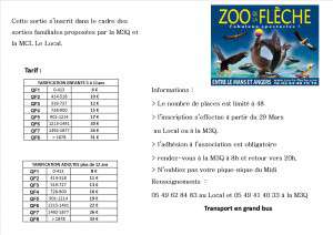 Tract Zoo de la Fleche